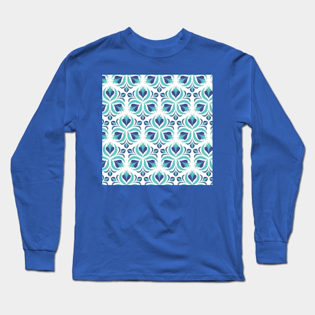 Unique Flower Pattern Long Sleeve T-Shirt by Pris25